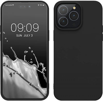 KWmobile Slim Matte Silicone Back Cover Black (iPhone 14 Pro Max)