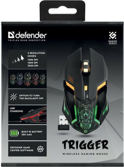 Defender Trigger GM-934 RGB Gaming Mouse 3200 DPI Black
