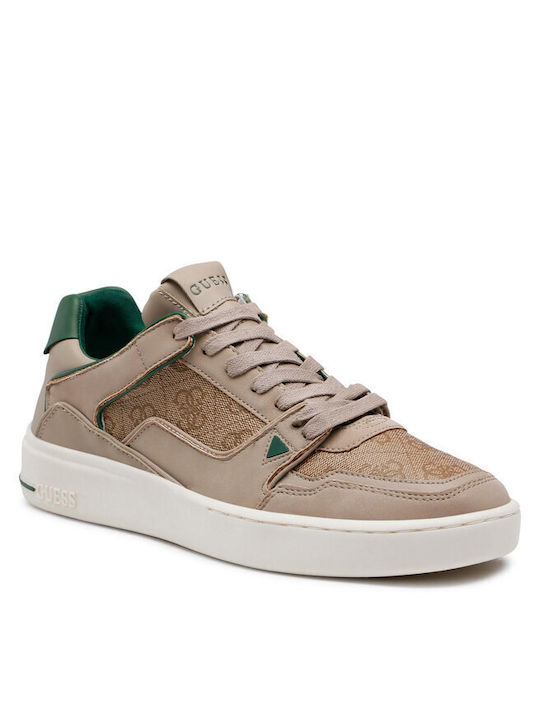 Guess Verona Basket Low Ανδρικά Sneakers Καφέ