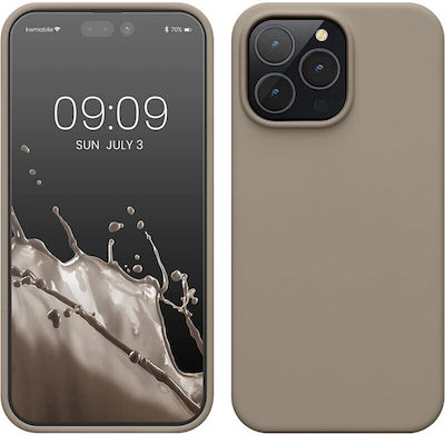 KWmobile Umschlag Rückseite Silikon Stone Dust (iPhone 14 Pro Max) 59074.155