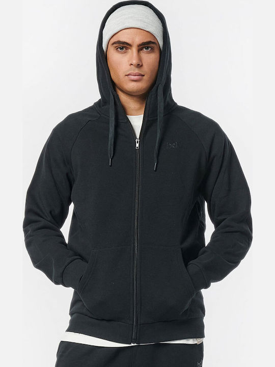 Sweatshirt mit Kapuze in Schwarz