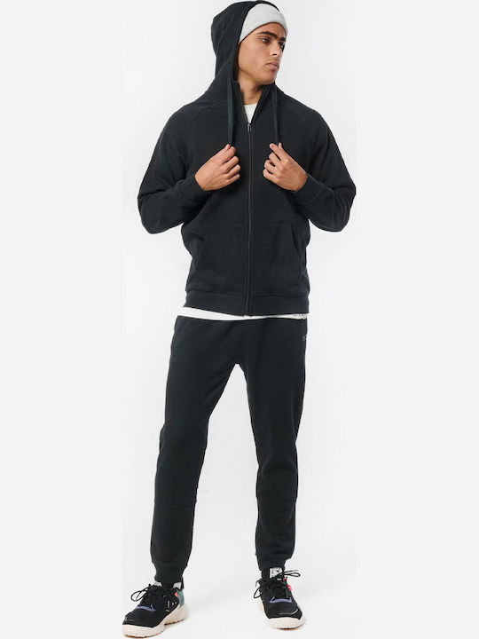Sweatshirt mit Kapuze in Schwarz