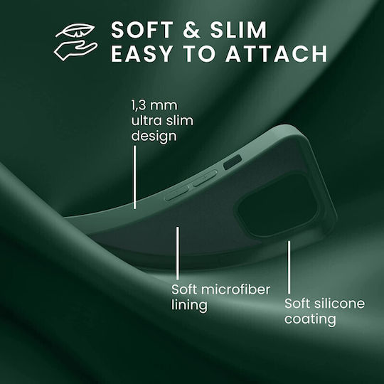 KWmobile Rubberized Back Cover Silicone Forest Green (iPhone 14 Pro)
