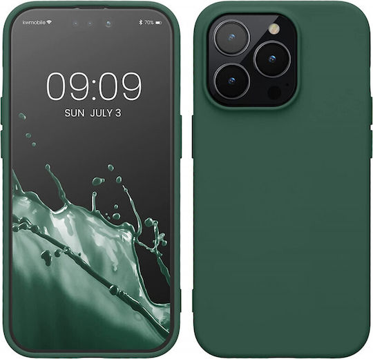KWmobile Rubberized Back Cover Silicone Forest Green (iPhone 14 Pro)
