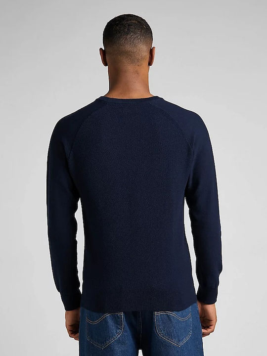 Lee Herren Langarm-Pullover Marineblau