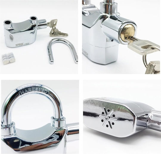 Kinbar Padlock Brass with Key and Alarm with Alarm 70mm 1pcs