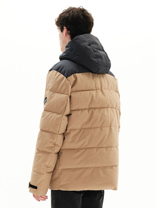 Emerson Men's Winter Puffer Jacket Beige/Ebony