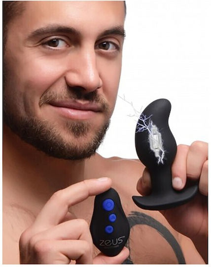 XR Zeus Vibrating & E-Stim Prostate Massager για Ηλεκτροδιέγερση Black