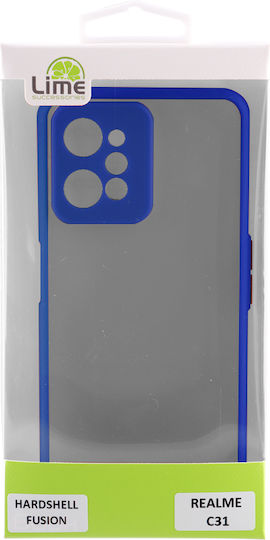 Lime Hardshell Camera Guard Задна корица Пластмаса / Силикон Blue with Yellow Keys ( Realme C31)