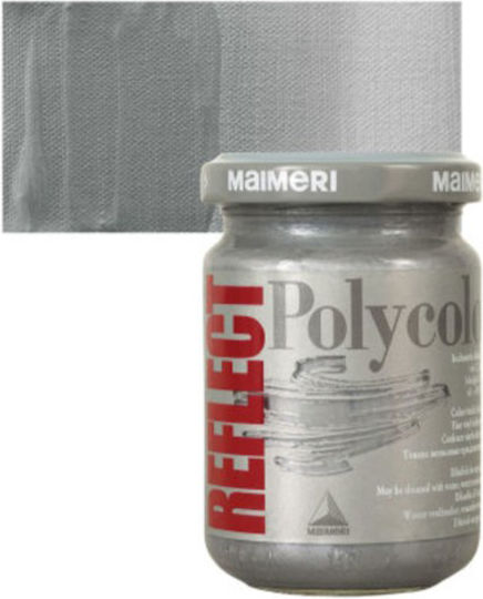 Maimeri Polycolor Reflect Ακρυλικό Χρώμα Ζωγραφικής Ασημί 140ml