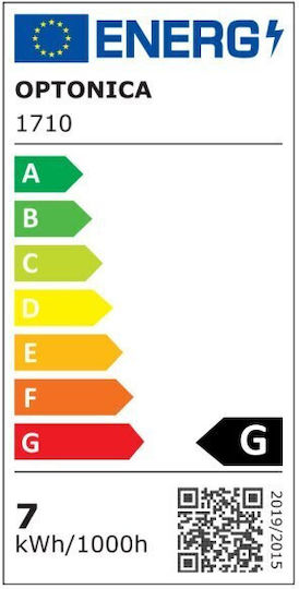 Optonica Bec LED 7W pentru Soclu E27 și Formă A60 Alb rece 860lm