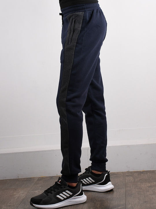 Famous Shoes Men's Sweatpants with Rubber Navy / Grey