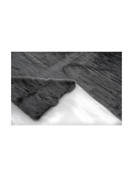 Balsan Rabbit Χαλί Διάδρομος Shaggy Γούνινο Dark Grey 80x150cm