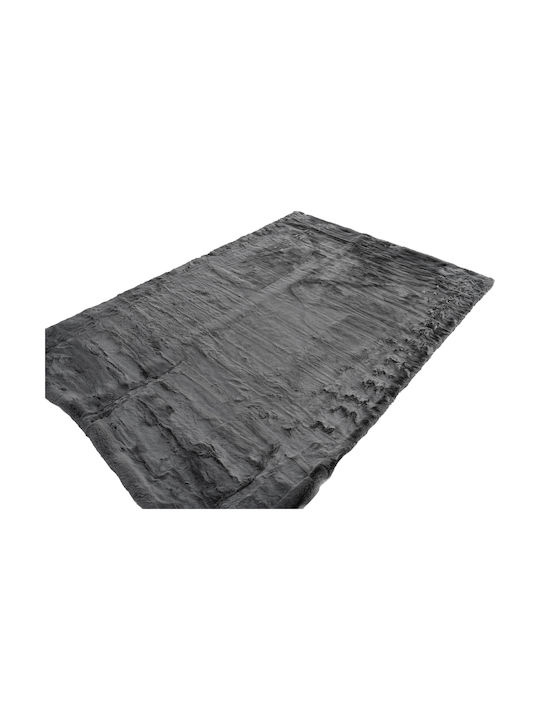 Balsan Rabbit Χαλί Διάδρομος Shaggy Γούνινο Dark Grey 80x150cm