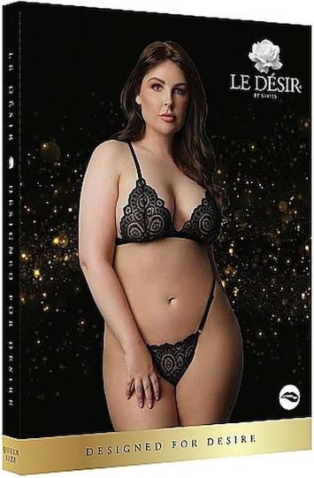 Le Désir Sexy Σετ Εσωρούχων με Δαντέλα Black Plus Size