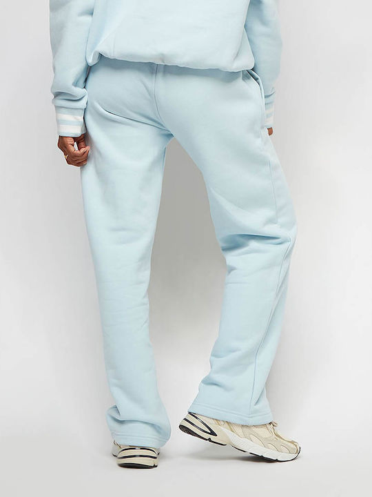 Karl Kani Signature Hohe Taille Damen-Sweatpants Breit Hellblau