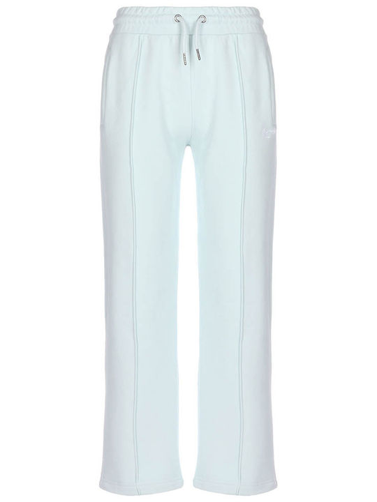 Signature Hohe Taille Jogginghose Breit Hellblau