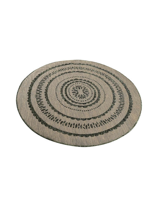 Balsan Gloria Marakes Handmade Rug Round Summer Wicker Green