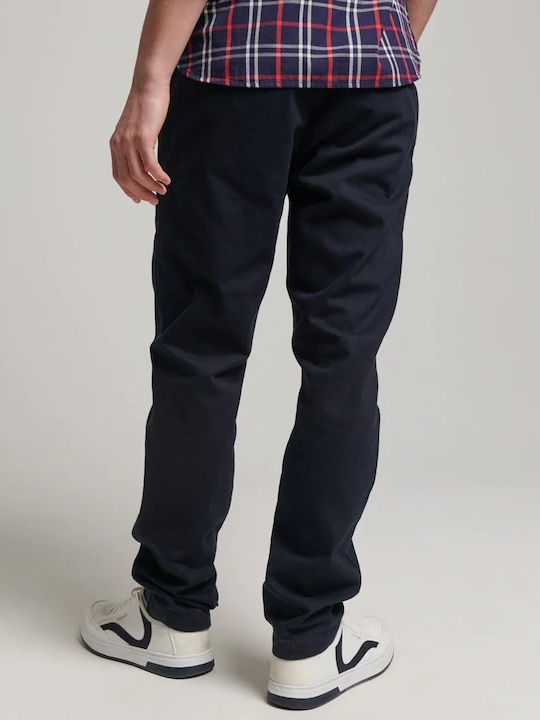 Superdry Ανδρικό Παντελόνι Chino Ελαστικό σε Slim Εφαρμογή Navy Μπλε