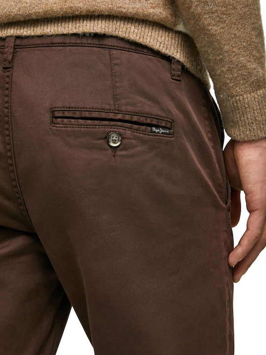 Charly Trousers Chino in Slim Fit Brown