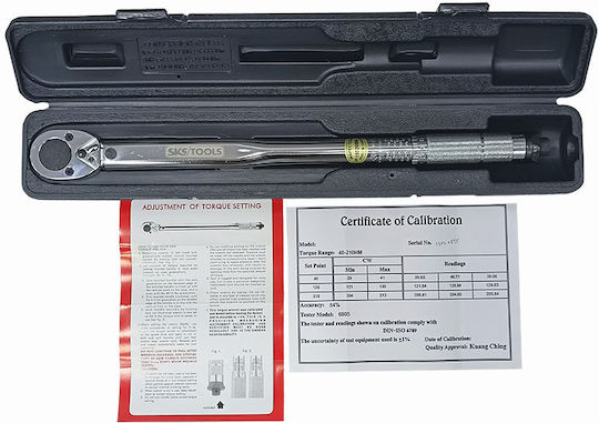 SKS Tools Δυναμόκλειδο Καρέ 1/2" Ροπής 40-210 Nm