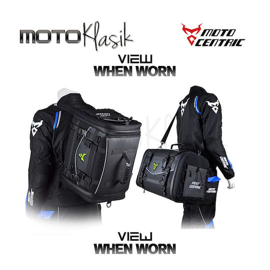 MC-0125 Waterproof Motorcycle Tail Bag 43lt Black