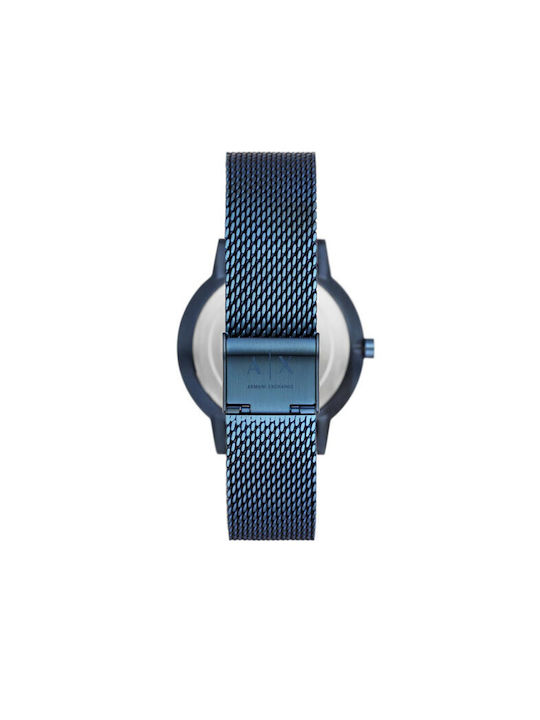Armani Exchange Ρολόι Χρονογράφος Μπαταρίας με Κεραμικό Μπρασελέ σε Μπλε χρώμα