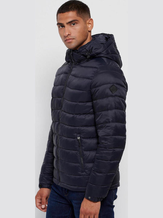 Χειμωνιάτικο Μπουφάν Puffer Navy Μπλε