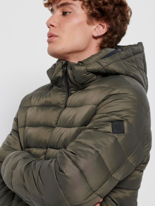 Winter Jacket Puffer Khaki