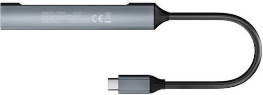 Equip USB-Hub 5 Anschlüsse USB 3.0 mit USB-C Verbindung Silber
