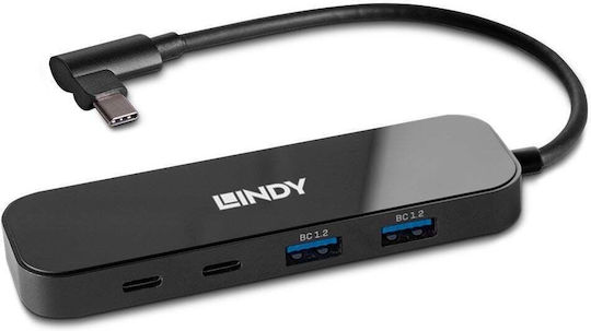 Lindy Hub 4 Θυρών USB 3.2 με σύνδεση USB-C