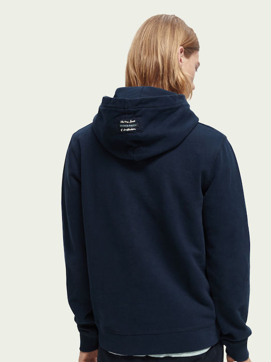 Scotch & Soda Men's Sweatshirt with Hood Navy Blue