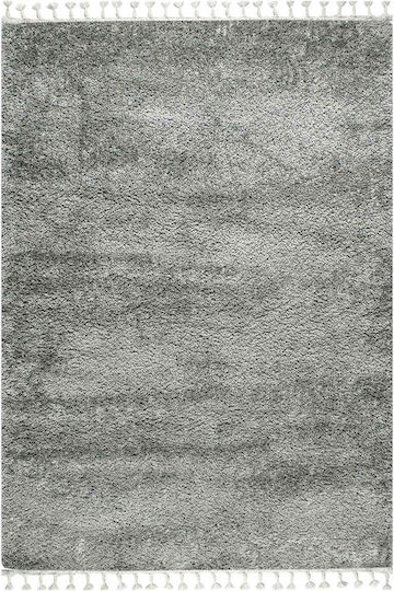 Balsan Silky Shaggy Cotton Bedroom Rugs Set D.Grey 3pcs