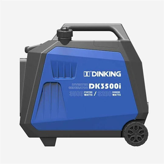 Dinking Leise Generators Inverter Benzin mit Kickstart, Rädern und maximaler Leistung 4kVA