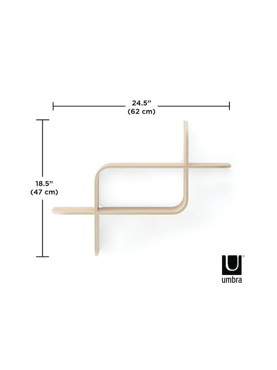 Wandregal Montage Beiges 62x47x15cm