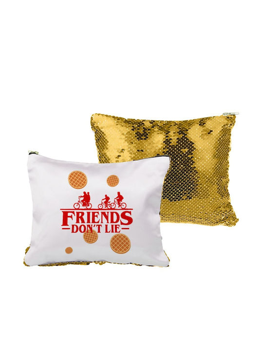 Friends Don't Lie, Stranger Things, Pailletten-Portemonnaie Gold