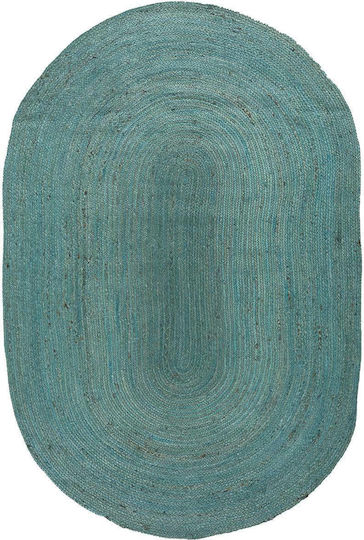 Balsan Oval Jute Rug Rectangular Summer from Jute Turkuaz