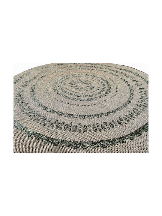 Balsan Gloria Marakes Handmade Rug Round Summer Wicker Green