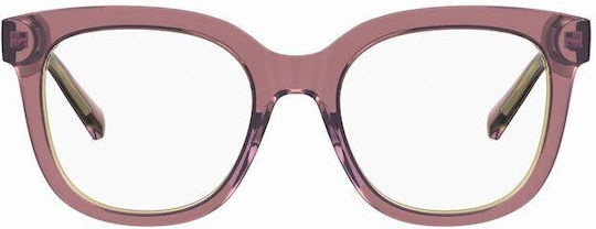 Moschino Love Plastic Eyeglass Frame Pink MOL605/TN 35J