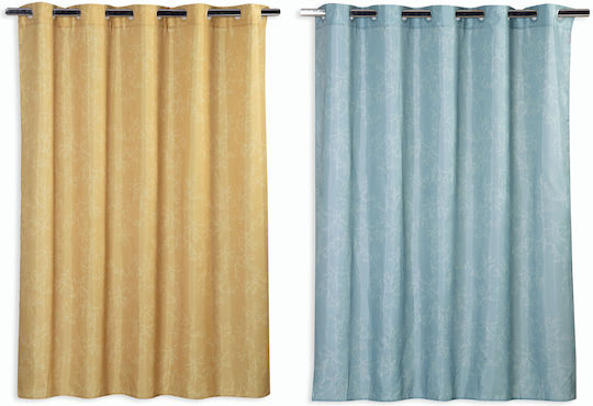 Nef-Nef Homeware Femme Perdea de Baie Țesătură cu Inele 180x200cm Yellow 031909 Nef-Nef Homeware Femme Perdea de Baie Țesătură cu Inele 180x200cm Yellow 031909