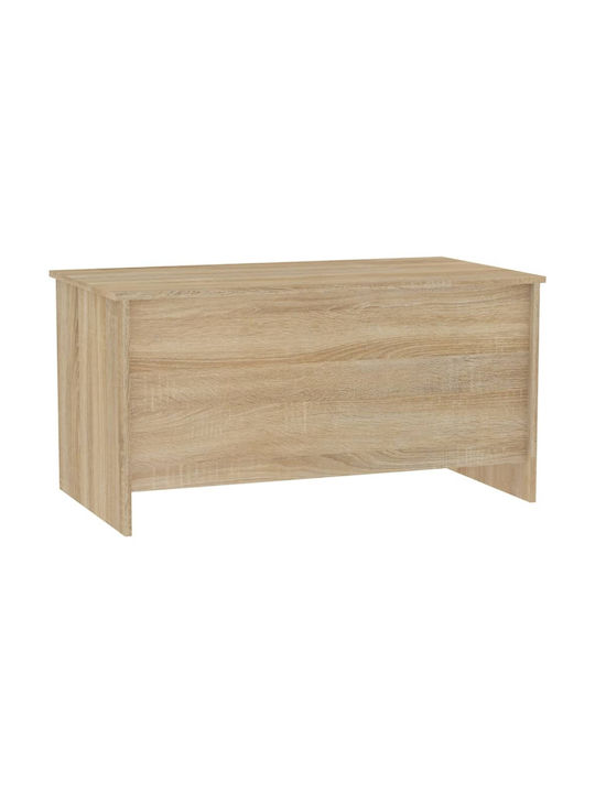 Rectangular Central Wooden Coffee Table with Lifting Mechanism Brown W102xD55.5xH52.5cm