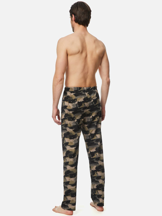 Minerva Men's Winter Cotton Pajama Pants Green