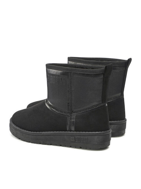 Suede Women's Ankle Boots Platform Black