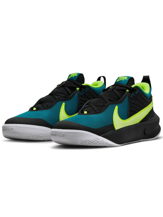 Hustle Hustle D 10 Kids Sports Shoes Basketball with Laces Black / Barely Volt / Volt / Bright Spruce