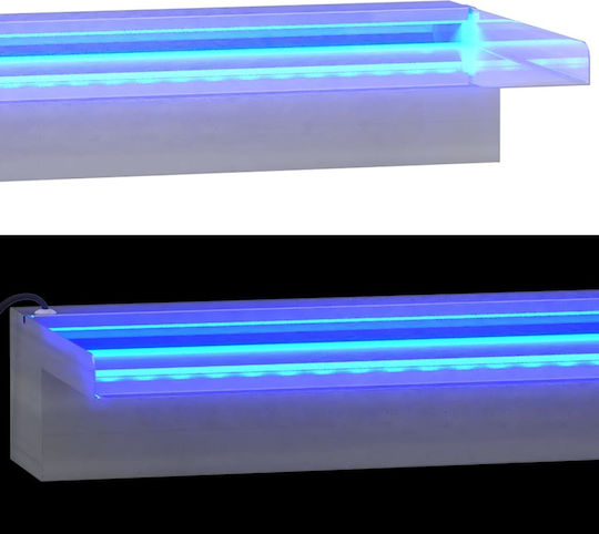 vidaXL Poolzubehör mit LED-Beleuchtung 45x45cm Silver