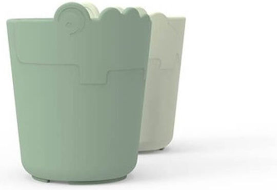 Done by Deer Baby Cups Croco made of Plastic Green 2pcs 100ml