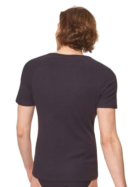 Sloggi Free Evolve Men's Undershirt Short-sleeved in Black Color