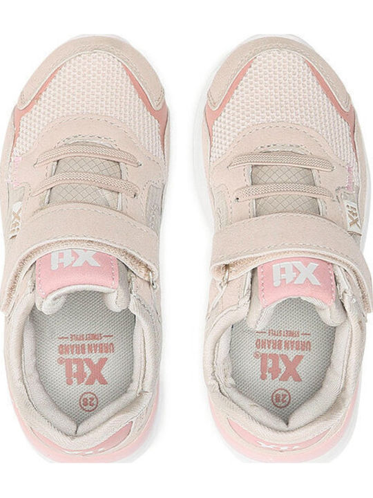 Kids Sneakers with Scratch Beige
