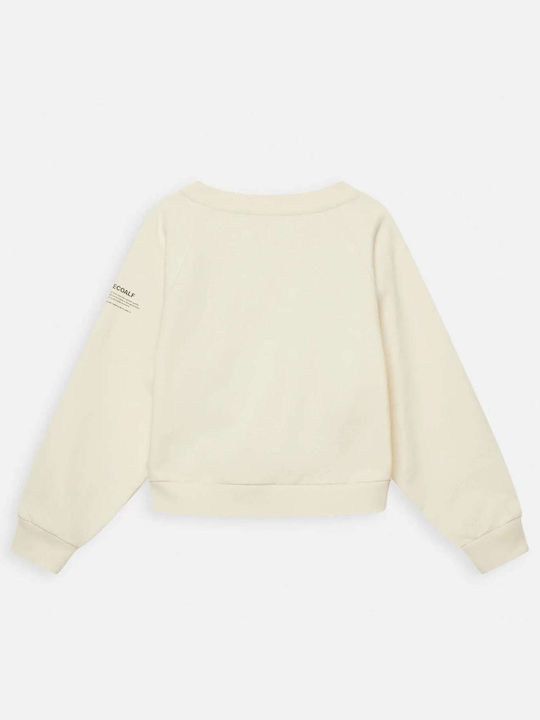 Ecoalf Kids Cropped Sweatshirt Ecru