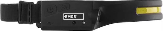 Emos Επαναφορτιζόμενος Φακός Κεφαλής LED IP43 με Μέγιστη Φωτεινότητα 380lm